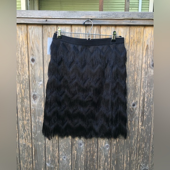 Ann Taylor Factory Dresses & Skirts - NWT black fringe mini skirt